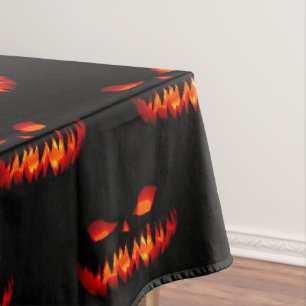 Halloween Pumpkin Spooky Beängstigender Horror Ora Tischdecke
