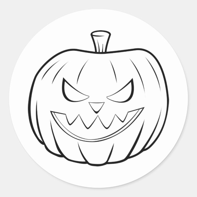 Halloween Pumpkin Sticker (Vorderseite)