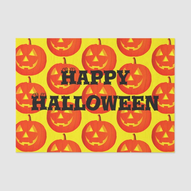 Halloween Pumpkin Tissue Papper Seidenpapier (Vorderseite)