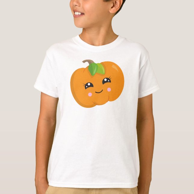 Halloween Pumpkin, Trick oder Treat, lächelnder Kü T-Shirt (Vorderseite)