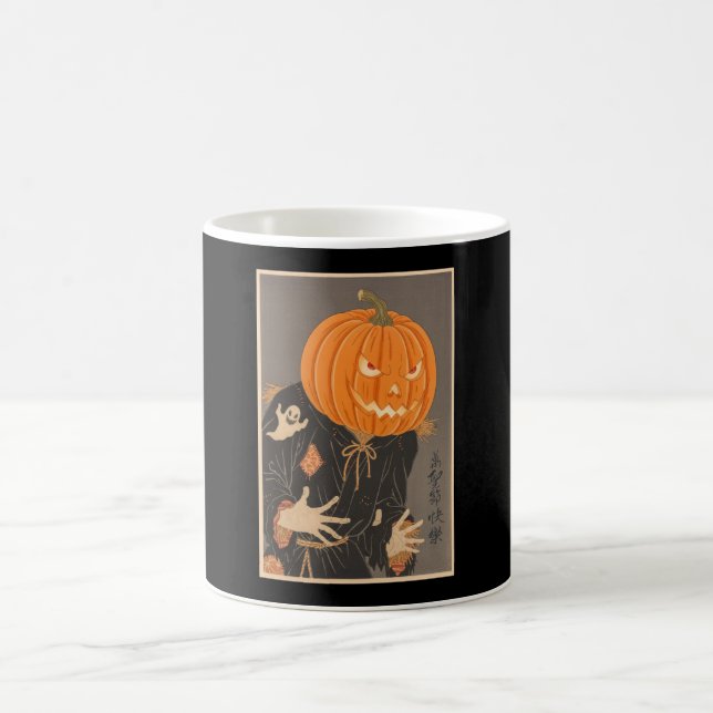 Halloween Pumpkin Ukiyo-e JapanArt Jack O Kaffeetasse (Mittel)