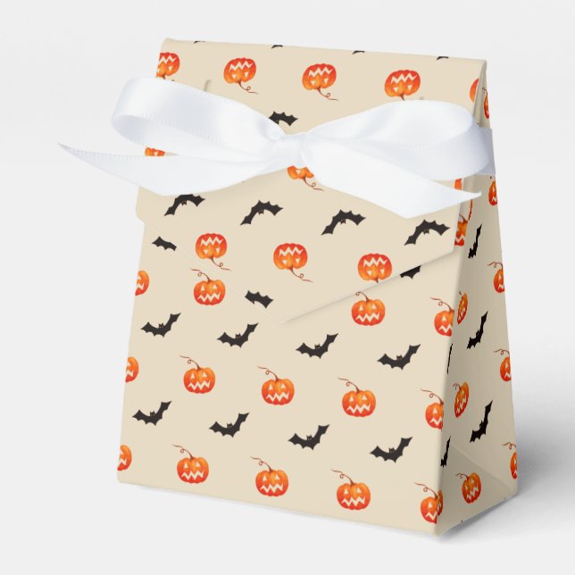 Halloween Pumpkin und Black Bat Geschenkschachtel (Vorderseite)