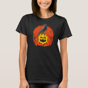 Halloween Pumpkin und Crow Beängstigende Spooky Gr T-Shirt