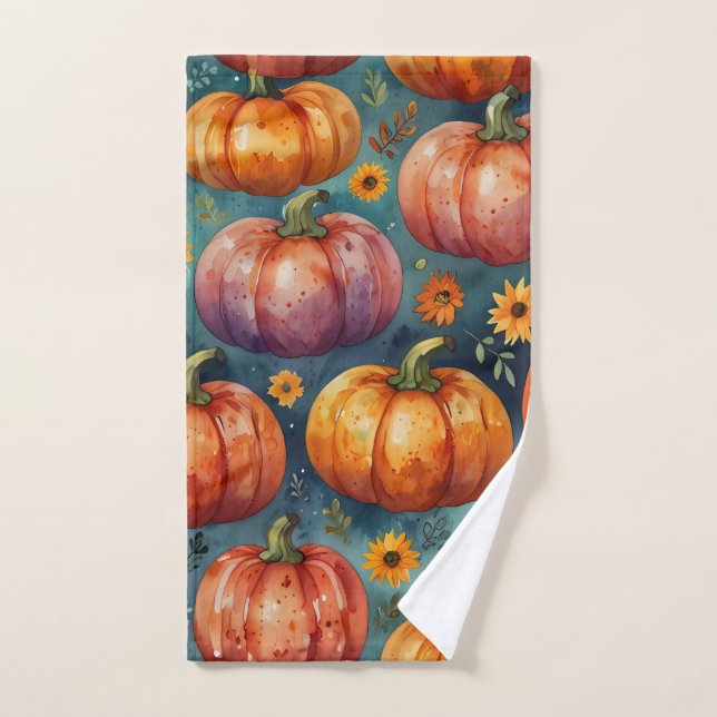 Halloween Pumpkin Vibes Handtuch (Handtuch)