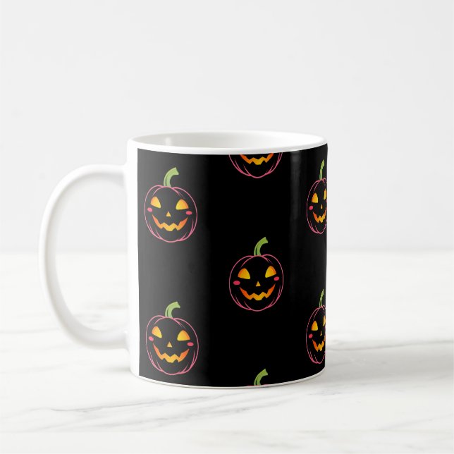 Halloween Pumpkin Vibes Kaffeetasse (Links)
