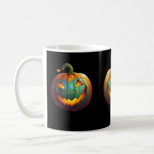 Halloween Pumpkin Vibes Kaffeetasse (Links)