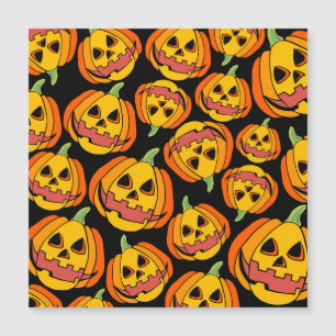 Halloween Pumpkin: Vintages Herbstsymbol Magnetkarte