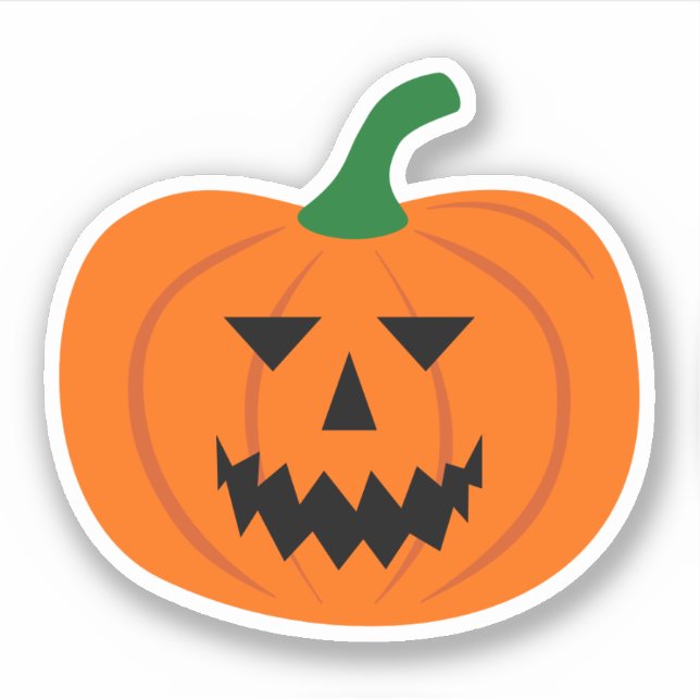 Halloween Pumpkin Vinyl Sticker (Vorderseite)