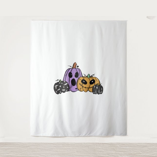 Halloween Pumpkin Wandteppich (Vorderseite)