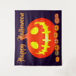 HALLOWEEN PUMPKIN WANDTEPPICH