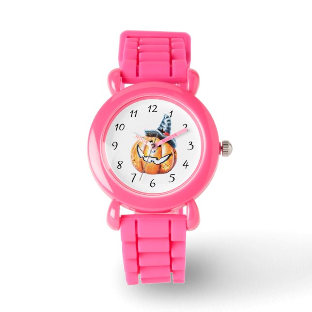 Halloween Pumpkin Watch Armbanduhr (Vorderseite)