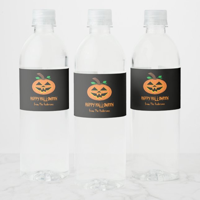Halloween Pumpkin Water Flasche Set Wasserflaschenetikett (Flaschen)