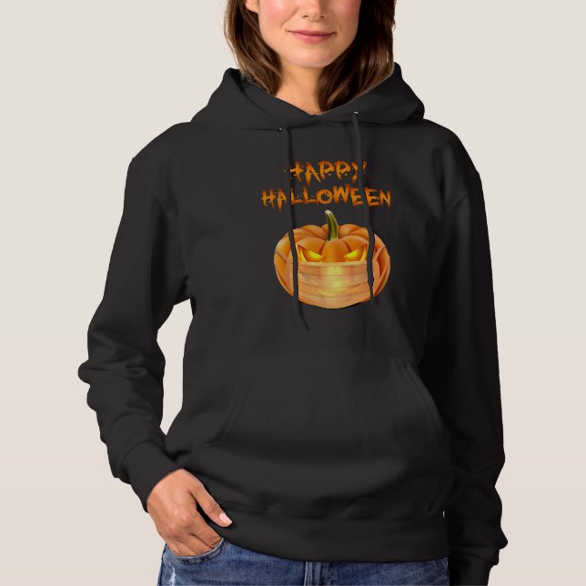 Halloween Pumpkin Wearing Face Mask Funny Jack O L Hoodie (Vorderseite)