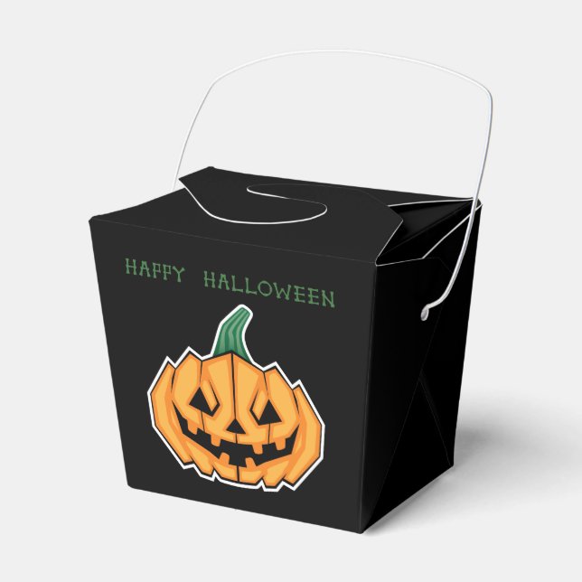 Halloween Pumpkin (Winkelstil) Geschenkschachtel (Vorderseite)