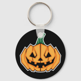 Halloween Pumpkin (Winkelstil) Schlüsselanhänger