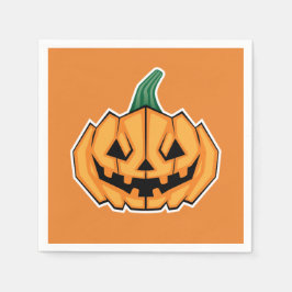 Halloween Pumpkin (Winkelstil) Serviette