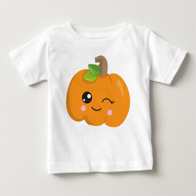 Halloween Pumpkin, Winking Pumpkin, Trick oder Tre Baby T-shirt (Vorderseite)