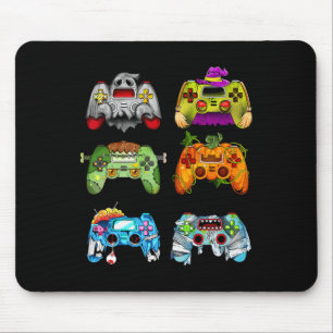 Halloween Pumpkin Witch Gaming Controller Zombie Mousepad