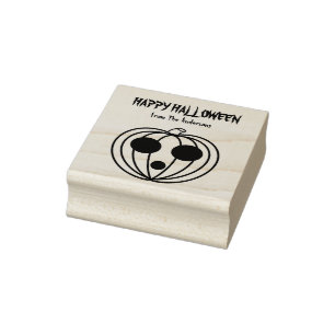 Halloween Pumpkin Wood Art Briefmarke Gummistempel