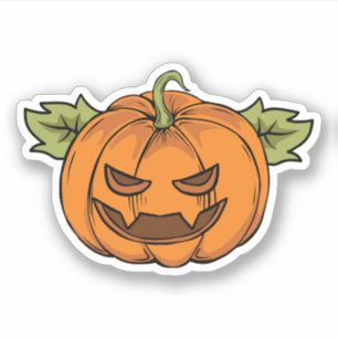 Halloween Pumpkin-Zeichenkopfkleber Aufkleber