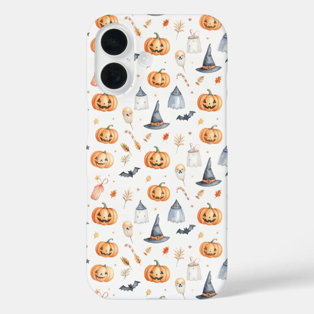 Halloween Pumpkins and Ghosts Pattern Case-Mate iPhone Hülle (Rückseite)