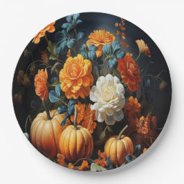 Halloween Pumpkins-Blume Pappteller