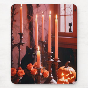 Halloween Pumpkins Candles Niedliche Spooky Festli Mousepad