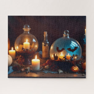 Halloween Pumpkins Candles Niedliche Spooky Festli Puzzle