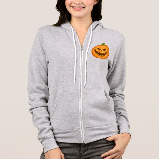 Halloween Pumpkins & Candy Zip Hoodie (Vorderseite)
