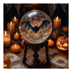 Halloween Pumpkins Fledermäuse Niedliche heiße, fe Poster