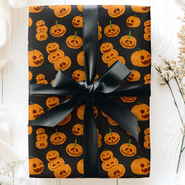 Halloween Pumpkins Funny Jack O'Lanterns Pattern Geschenkpapier