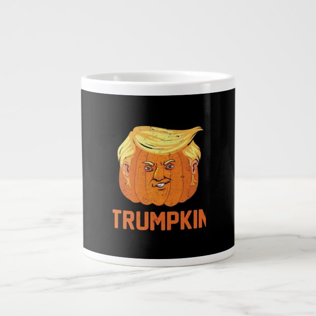 Halloween Pumpkins Funny Trumpkin Jumbo-Tasse (Vorderseite)