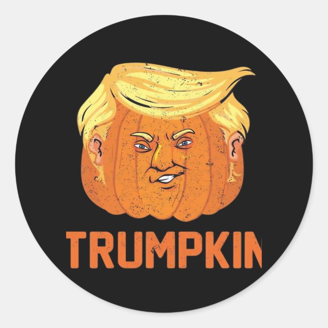 Halloween Pumpkins Funny Trumpkin Runder Aufkleber (Vorderseite)