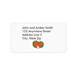 Halloween Pumpkins in Love Address Labels Adressaufkleber