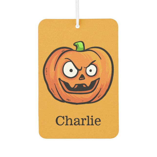 Halloween Pumpkins individuelle Name Frische Autolufterfrischer (Vorderseite)
