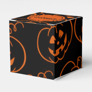 Halloween Pumpkins Jack-O-Lantern Cube Favor Box Geschenkschachtel
