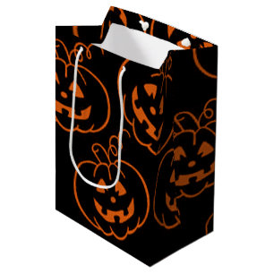 Halloween Pumpkins Jack-O-Lantern-Geschenktasche Mittlere Geschenktüte