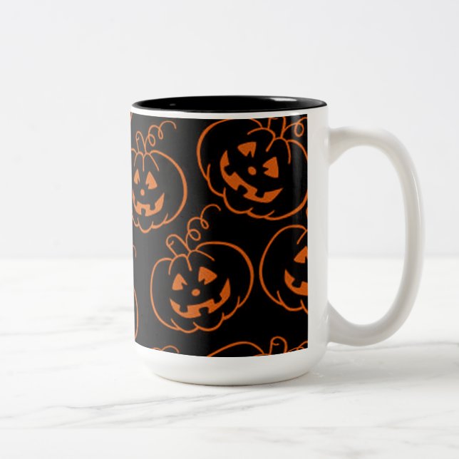 Halloween Pumpkins Jack-O-Lantern Kaffee Tasse (Rechts)