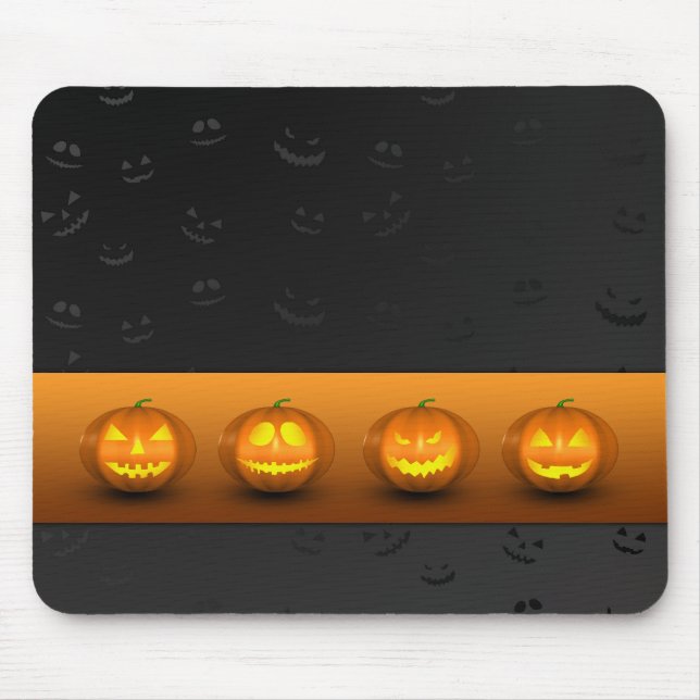 Halloween Pumpkins Jack-o-Lantern Mousepad (Vorne)