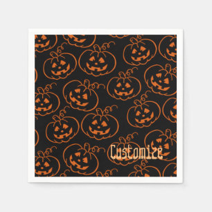 Halloween Pumpkins Jack-O-Lantern Napkins Serviette