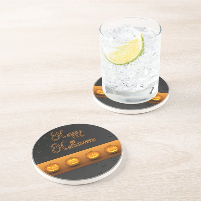 Halloween Pumpkins Jack-o-Lantern Untersetzer (Seite)