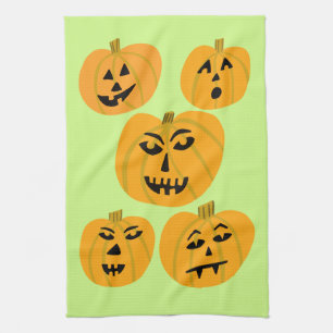 Halloween PUMPKINS Jack-O-Lanterns Geschirrtuch
