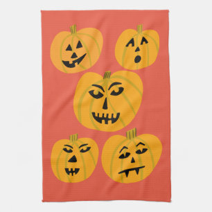 Halloween PUMPKINS Jack-O-Lanterns Geschirrtuch