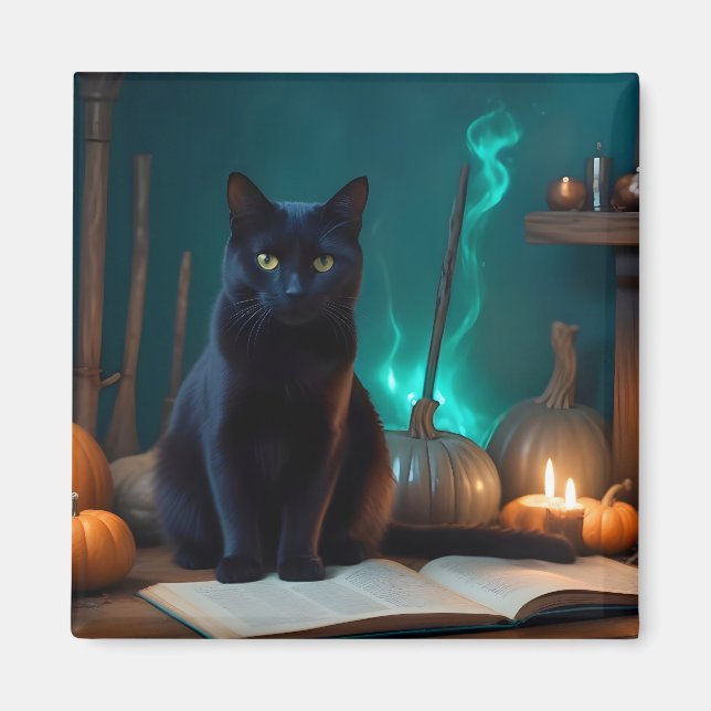Halloween Pumpkins Katzenjammer Niedlich Spooky Fe Magnet (Vorne)