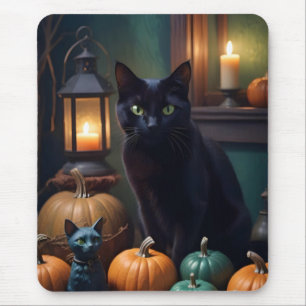 Halloween Pumpkins Katzenjammer Niedlich Spooky Fe Mousepad