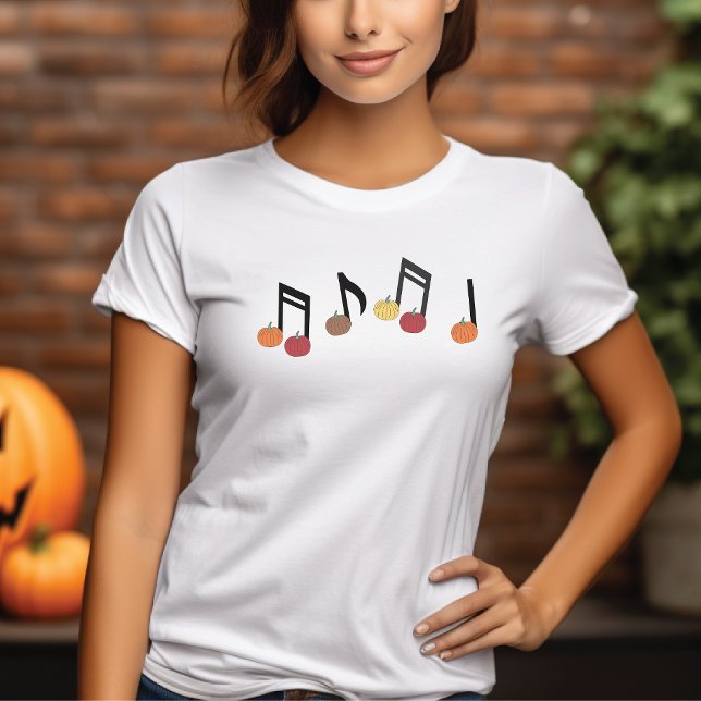 Halloween Pumpkins Musiknoten Niedlicher T - Shirt (Von Creator hochgeladen)