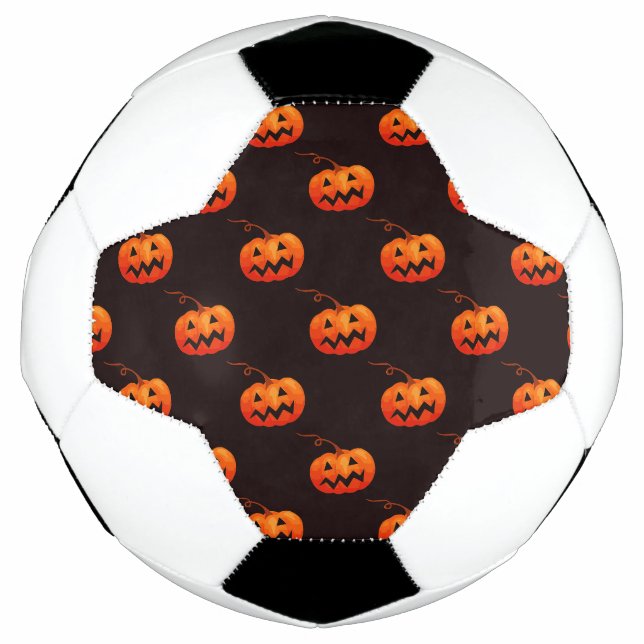 Halloween Pumpkins, Orange Pumpkins Trick oder Tre Fußball (Vorderseite)