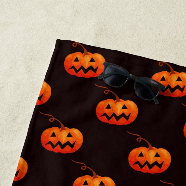Halloween Pumpkins, Orange Pumpkins Trick oder Tre Strandtuch (Beispiel)