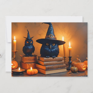 Halloween Pumpkins Owl Niedlich Spooky Festive Mag Einladung