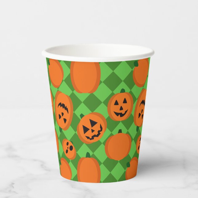 Halloween Pumpkins Paper Cup Pappbecher (Vorderseite)